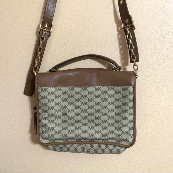 Michael Kors crossbody top handle Suede And Leather AOP MK - Picture 5 of 7